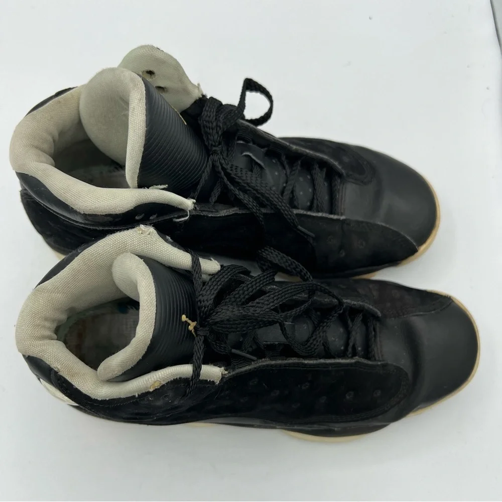 Nike Boys Air Jordan 13 439358-015‎ Black Basketball Shoes Sneakers Size 7Y READ